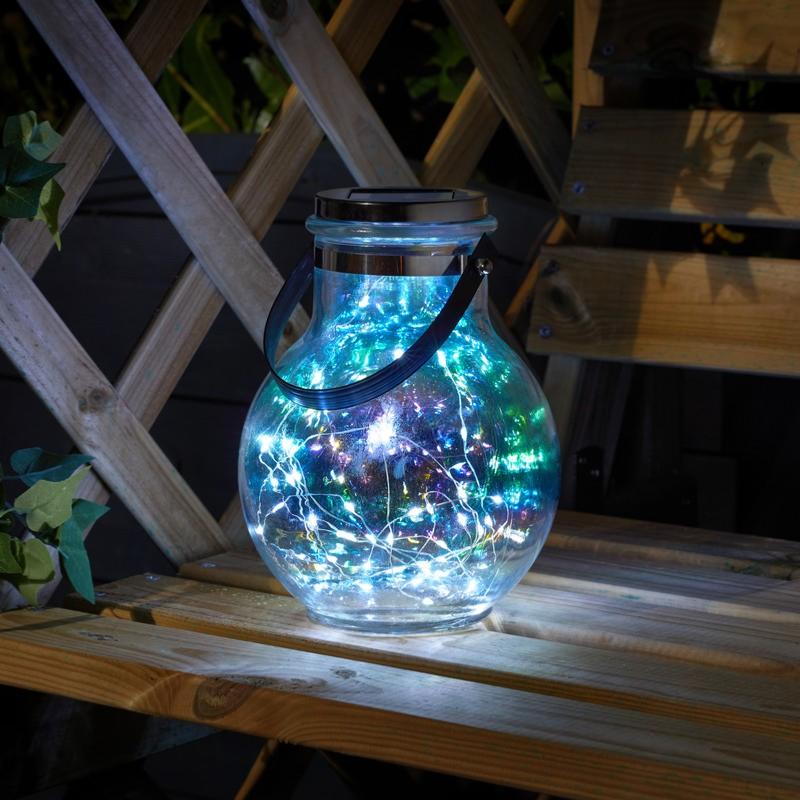 Smart Garden - Lot De 2 Lampes Lanternes Solaires Opal En Verre Irisé
