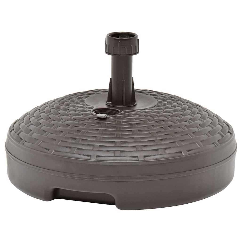 Vidaxl Sonnenschirmständer Sand/Wasser 20 L Braun Kunststoff Rattan