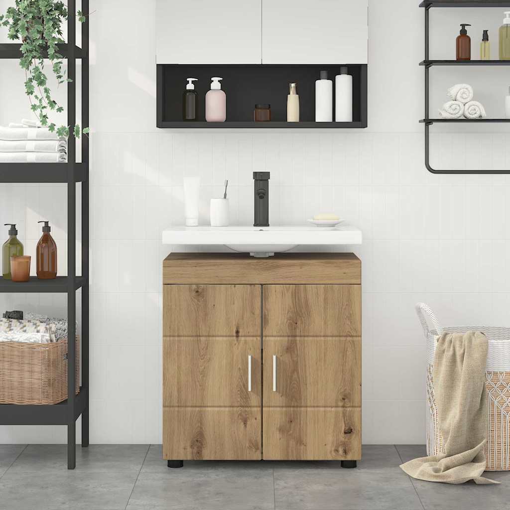 Vidaxl – Ensemble De Meubles De Salle De Bain Tulum En Bois