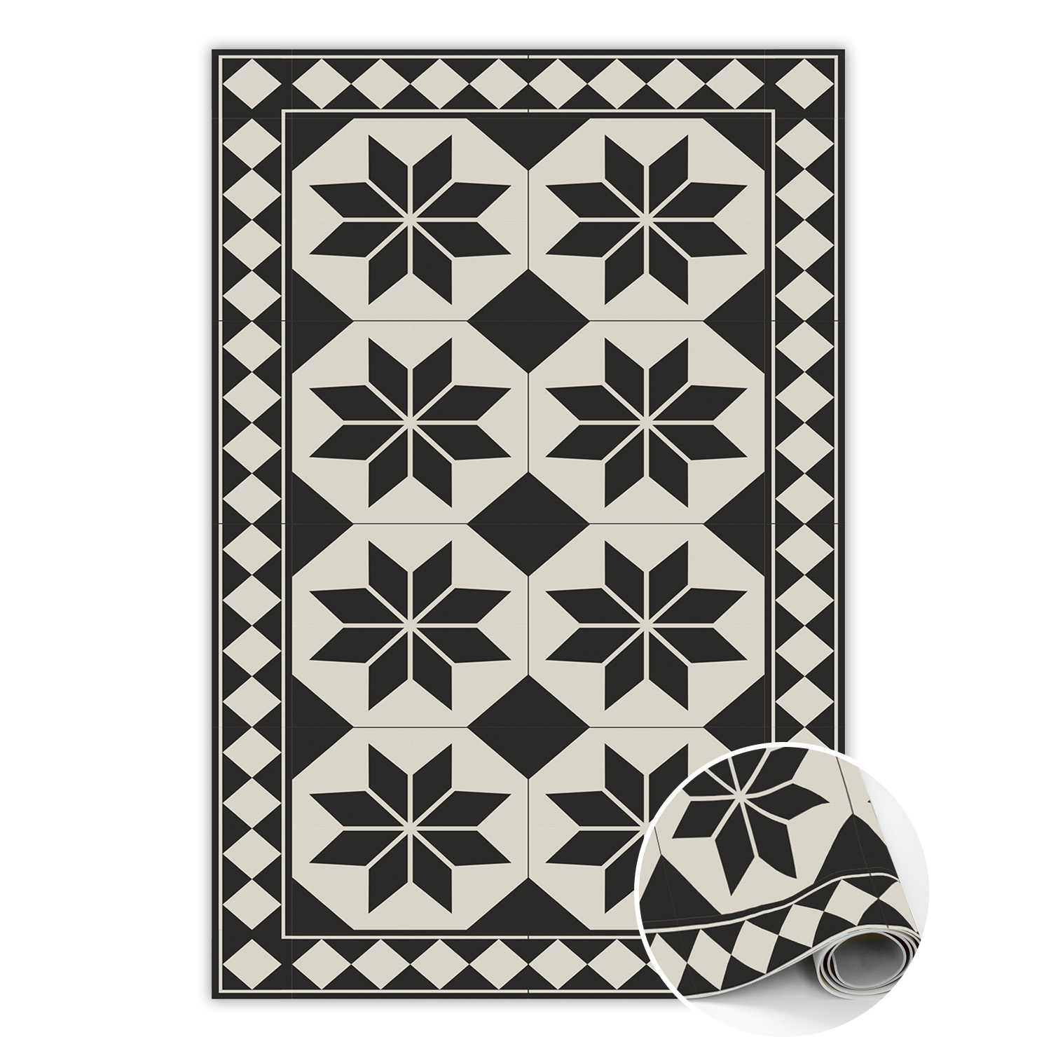 Tulup - Tapis Vinyl Pvc Antidérapant Pour Chambre Et Cuisine - Étoiles