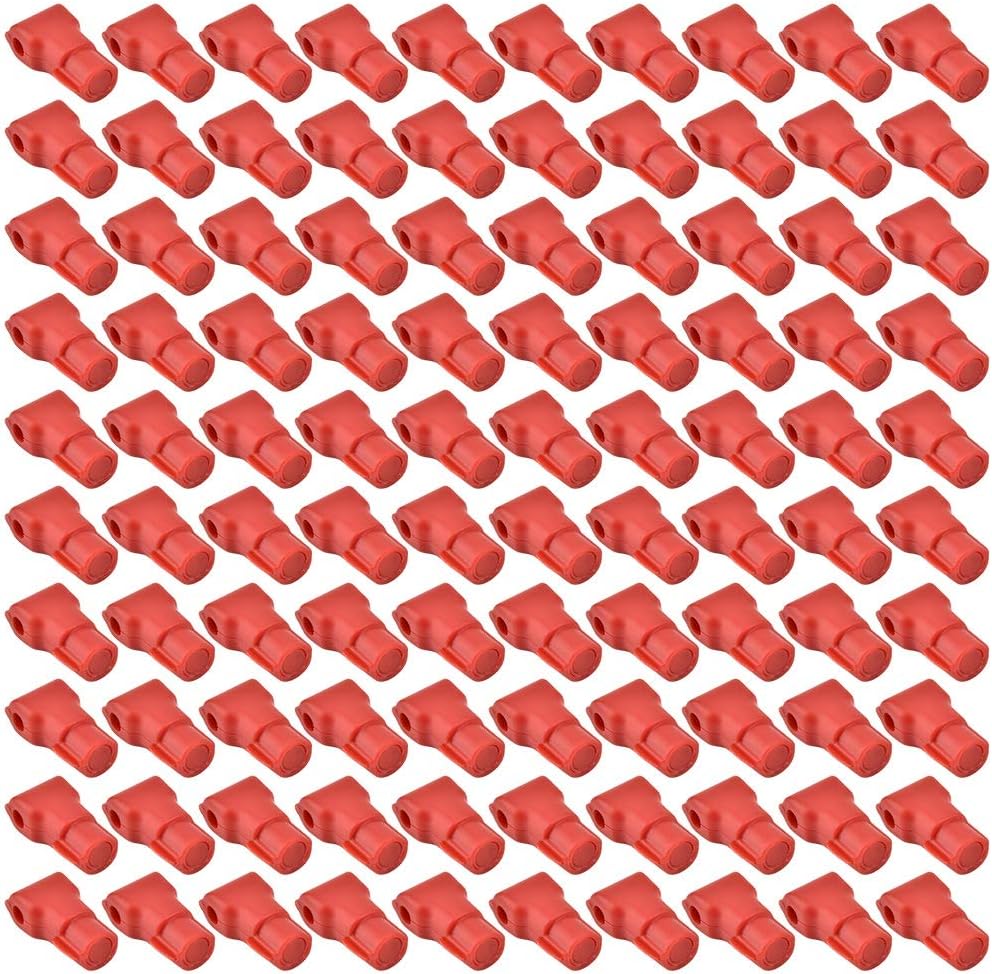 Crochet antivol à déverrouillage magnétique, ouverture 7 mm, rouge, lot de 100