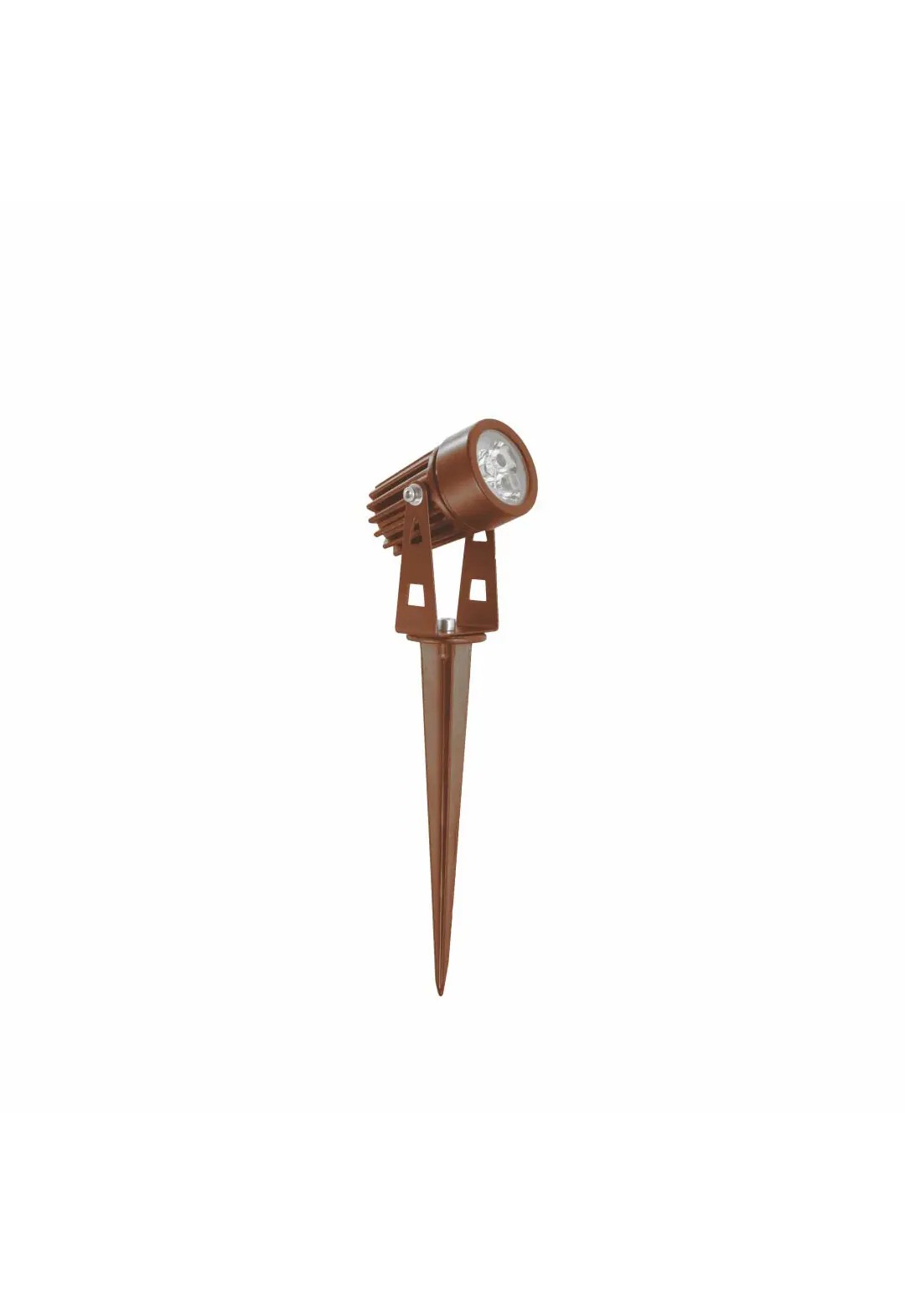Proiettore Led Da Esterno Zas 3w Mini Tondo Colore Corten 2200k - Beneito & Faure Per Illuminazione Architetturale Di Alta Qualità