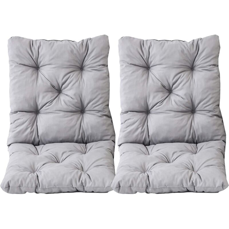 Lot De 2 Coussins Haut Dossier Hanko Pour Fauteuil De Jardin – Coton