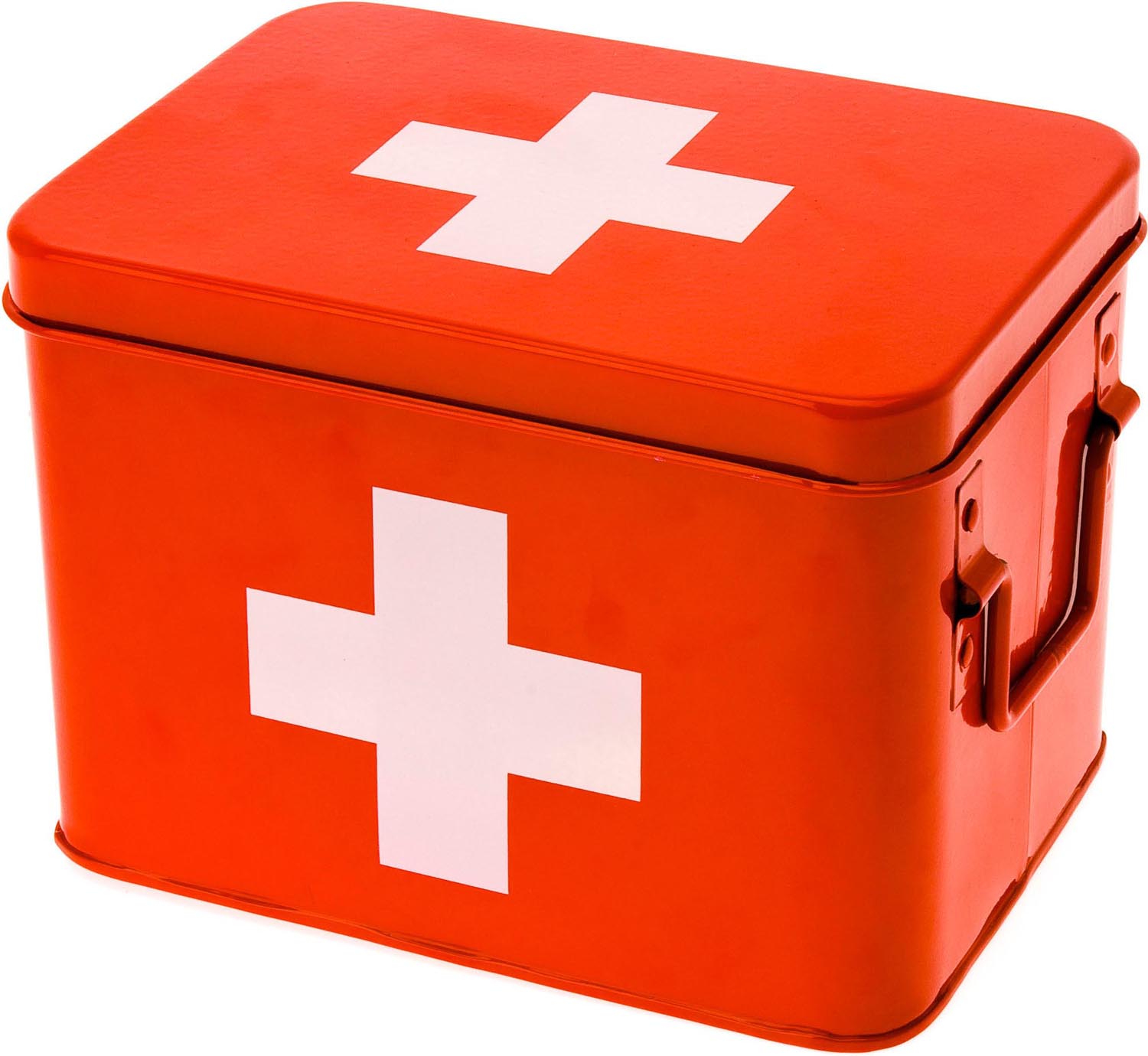 Present Time Rot Aufbewahrungsbox, Medicine Storage Box (5.63 L, 15.50 X 21.50 X 16 Cm) - Image 2