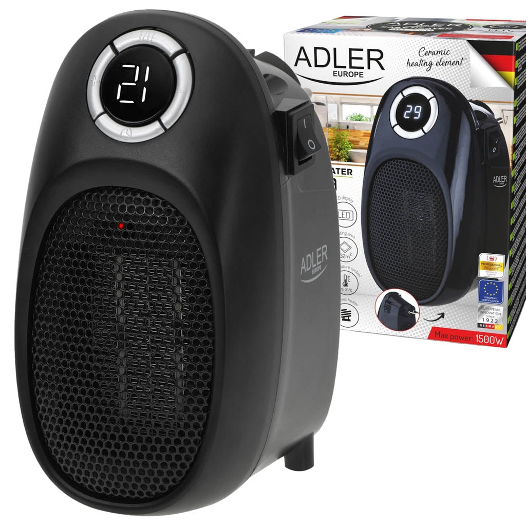 Adler AD 7726 Keramik-Heizlüfter 400 W, 2 Stufen, für Räume bis 32 m², schwarz - Bild 3