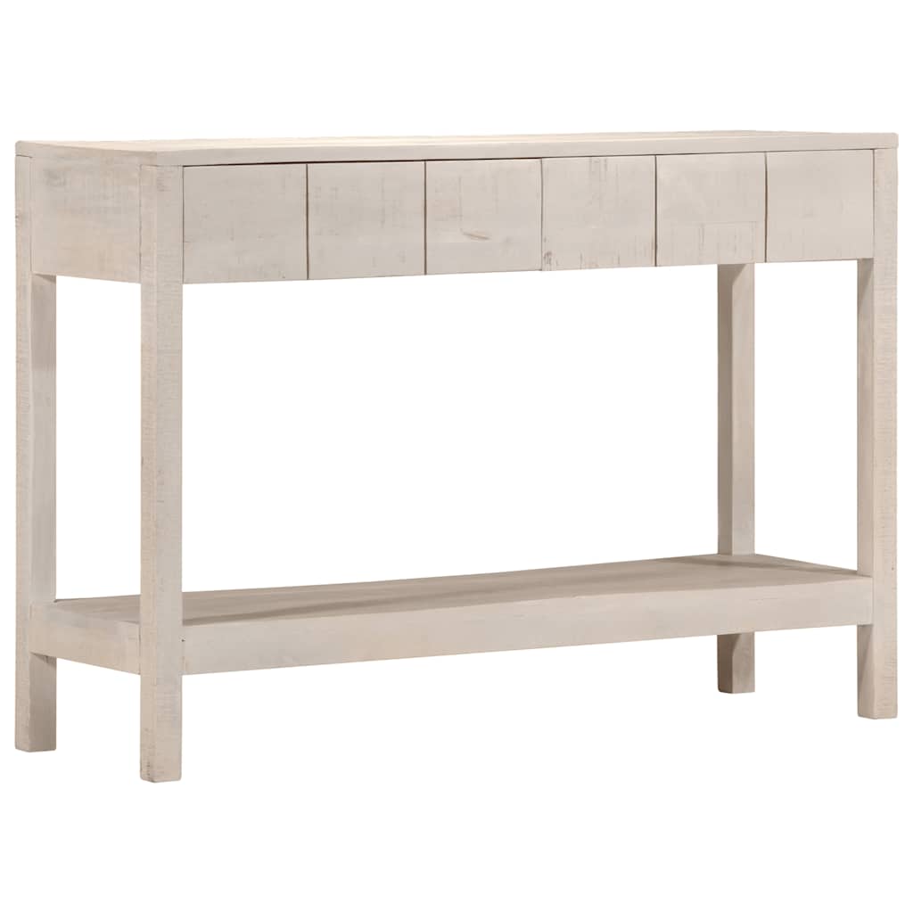 Console Table White 110x35x75 Cm Solid Wood Mango Vidaxl