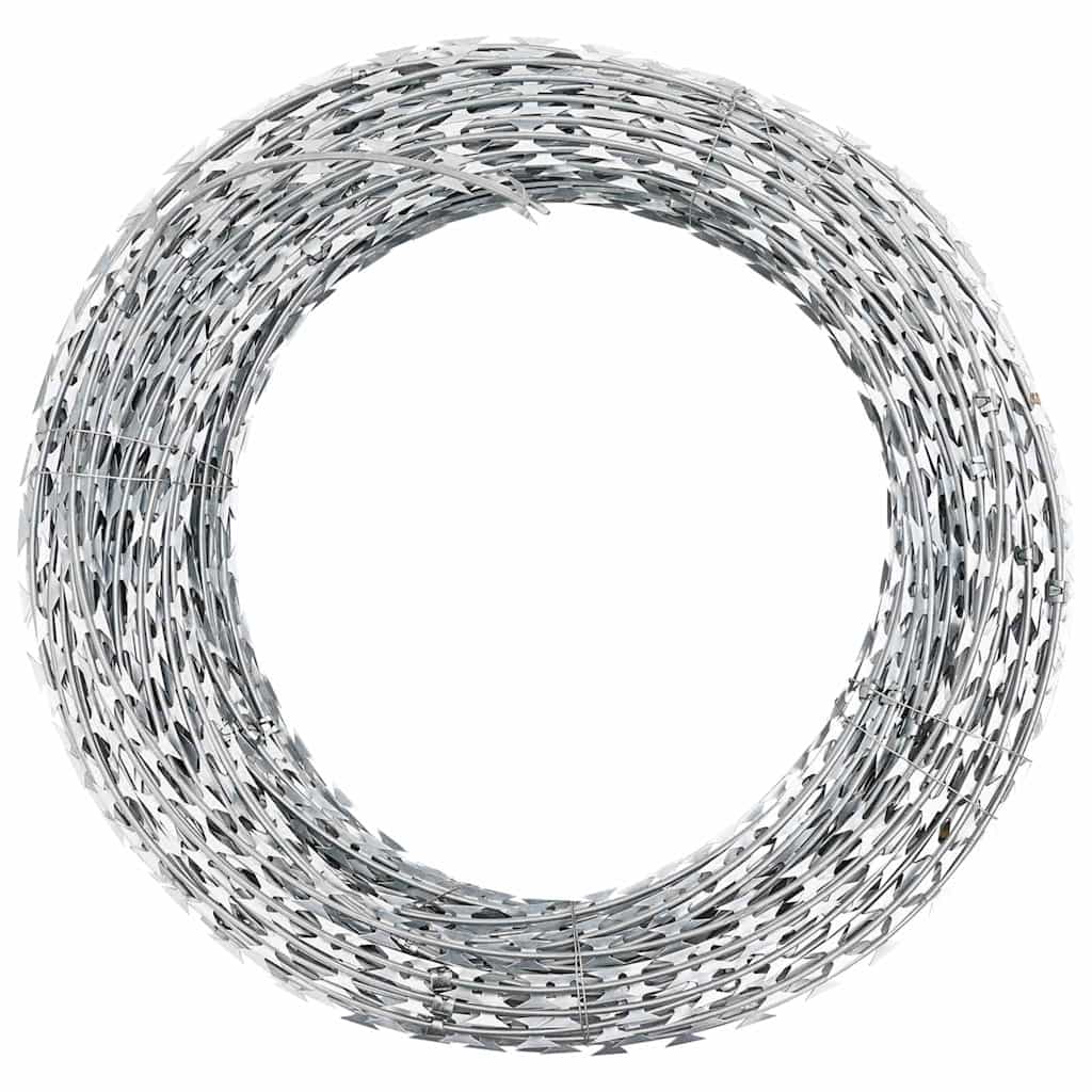 Bto-22 Clipped Concertina Razor Wire Galvanised Steel 60 M Vidaxl
