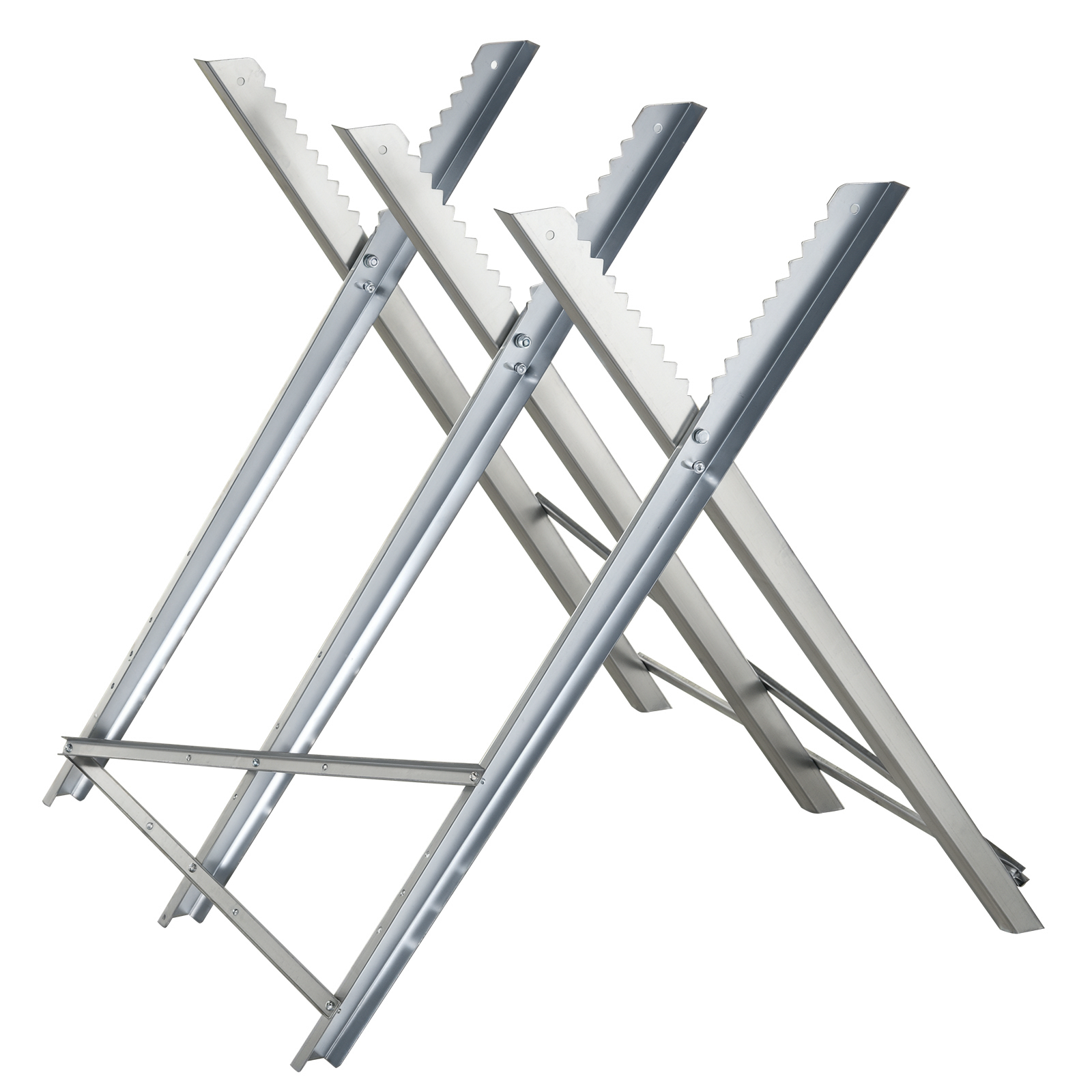 Support pliable pour tronçonneuse en métal, structure triangulaire, 100 kg, 83 x 83 x 79 cm