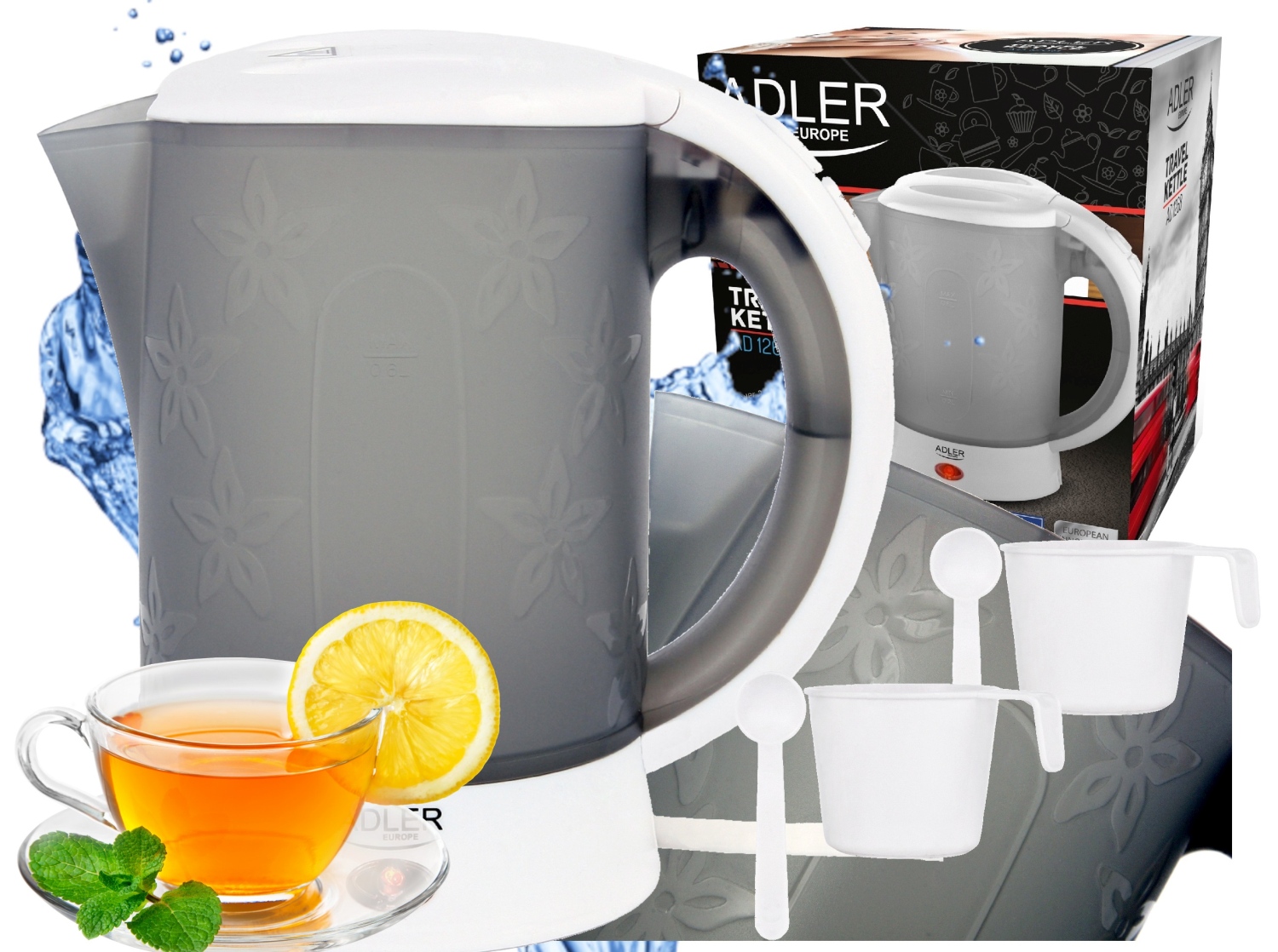 Adler Grau Ad 1268, Wasserkocher, - Bild 5