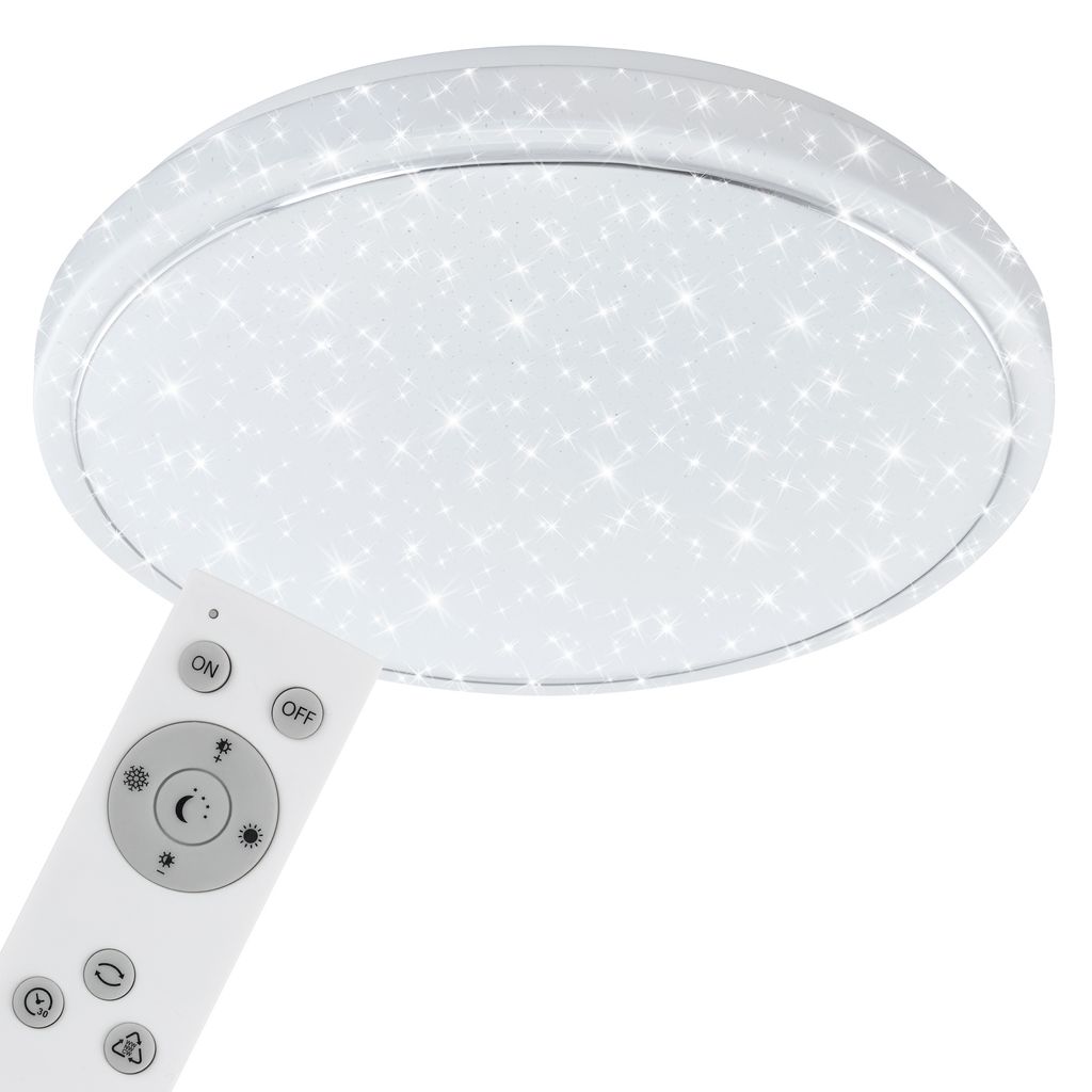 Led Deckenleuchte Dimmbar Fernbedienung Sternenhimmel Cct 48w Weiß Briloner