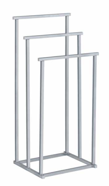 Wenko - Porte serviette salle de bain sur pied, Quadro, 3 barres porte serviette, Acier inoxydable, 38x84,5x32,5 cm, brillant