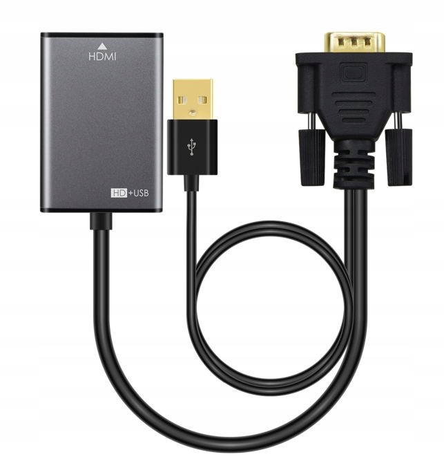 Microconnect Schwarz Adapter Vga 15-Pin-Hdmi M-F