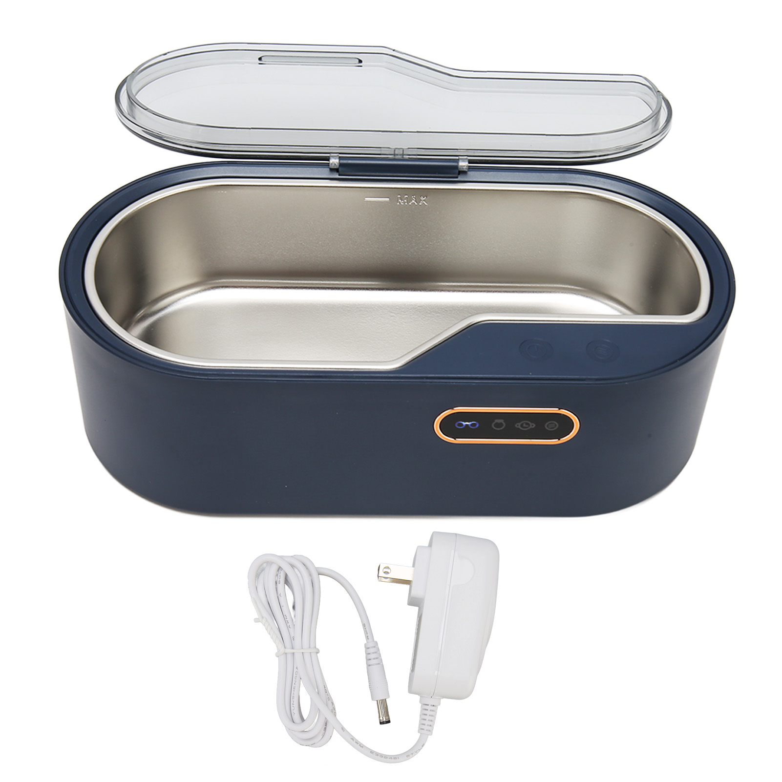 Nettoyeur à ultrasons 450 ml pour bijoux, lunettes et montres, réservoir inox, 100-240 V