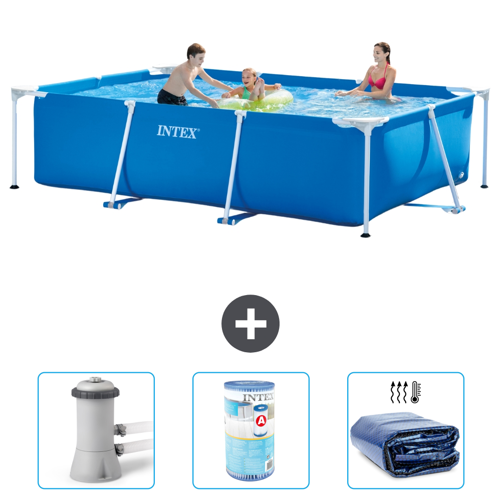 Intex Rechteckiger Frame Pool - 300x200x75 Cm - 4-teilig S21254