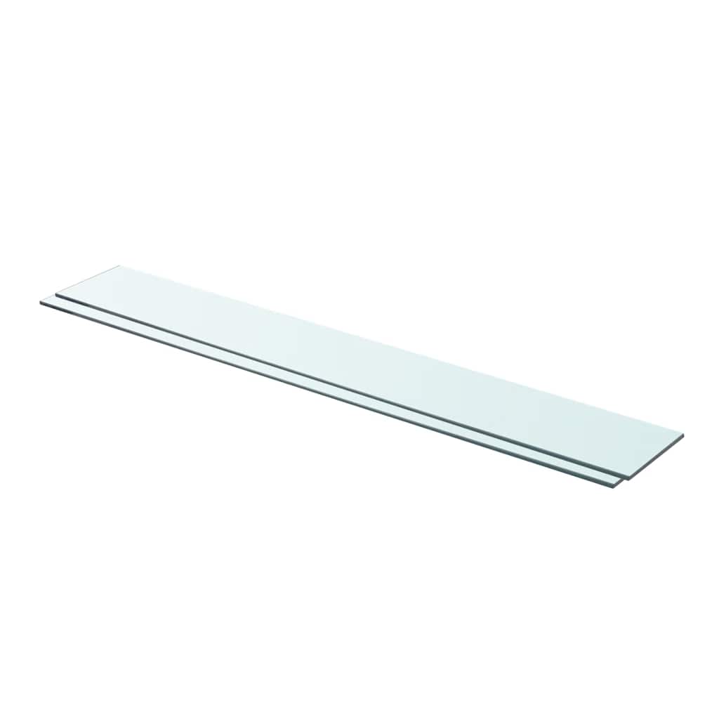 Shelves 2 Pcs Panel Glass Clear 90x12 Cm Vidaxl