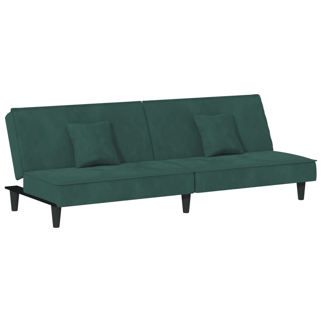 Vidaxl Divano Letto Verde Scuro In Velluto