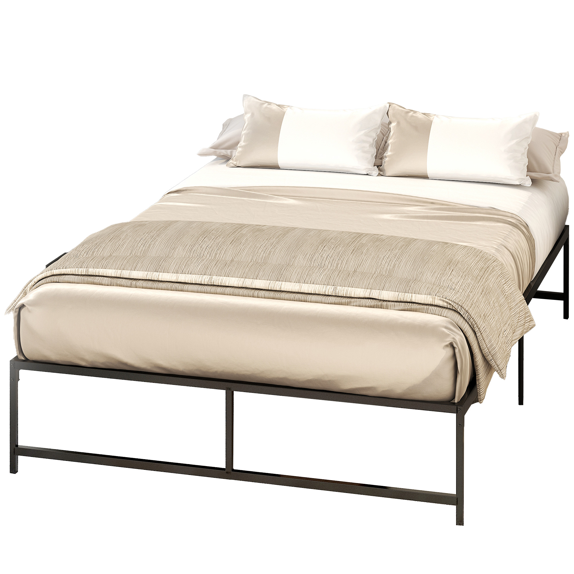 Homcom - Sommier À Lattes 140x190 Cm Sur Pieds X 9 - Sommier 140x190 Cm