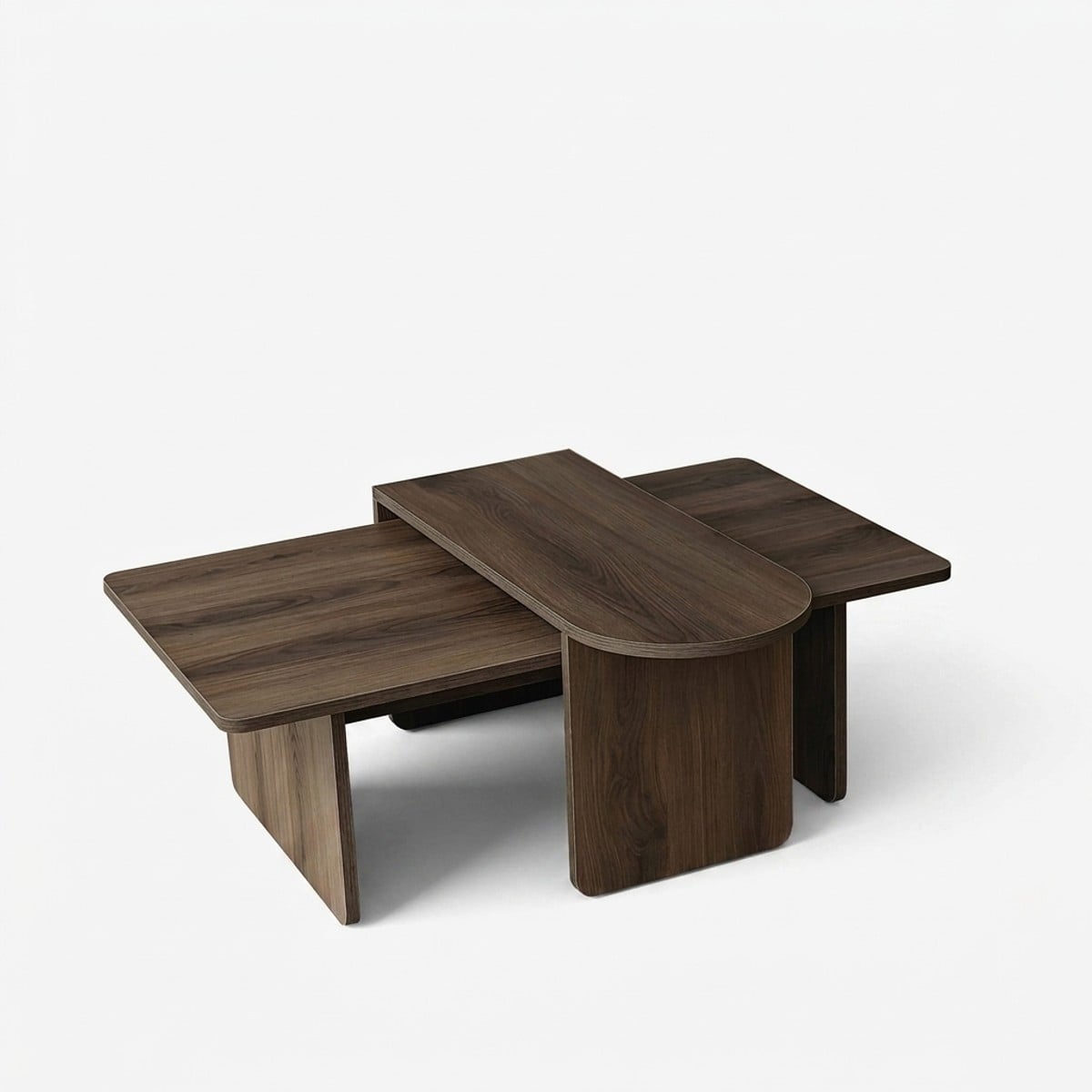 Ahd Amazing Home Design 2Er Set Moderne Paris Beistelltische Aus Holz - Walnuss 8684284284008