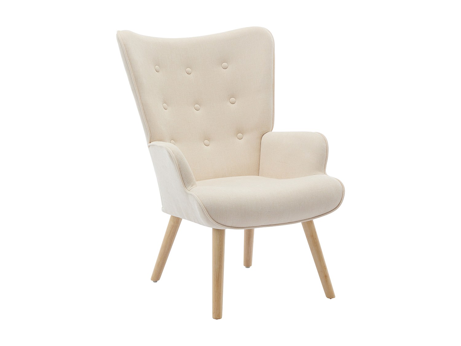 Vente unique Poltrona In Tessuto Beige Vately