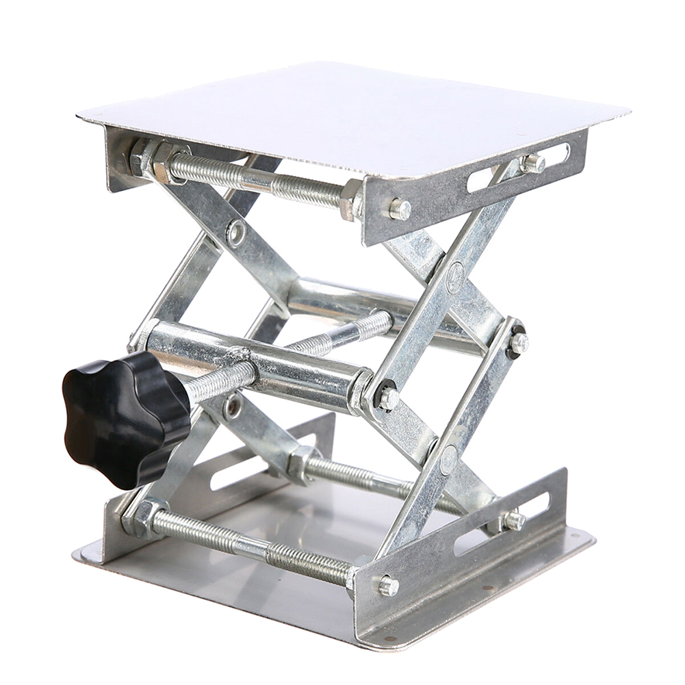 Plateforme de levage d'atelier en acier inoxydable, 100 x 100 mm, course 45 à 150 mm, 1 pièce