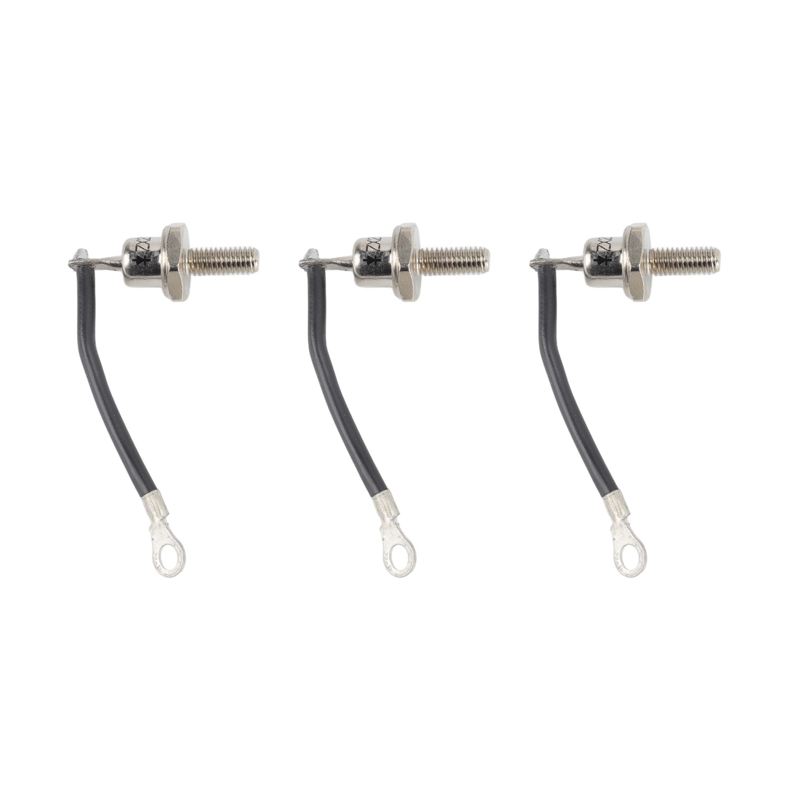 Diode de remplacement 25 A ZX25 12 pour générateur diesel, montage à tige, fer, fil noir négatif, lot de 3