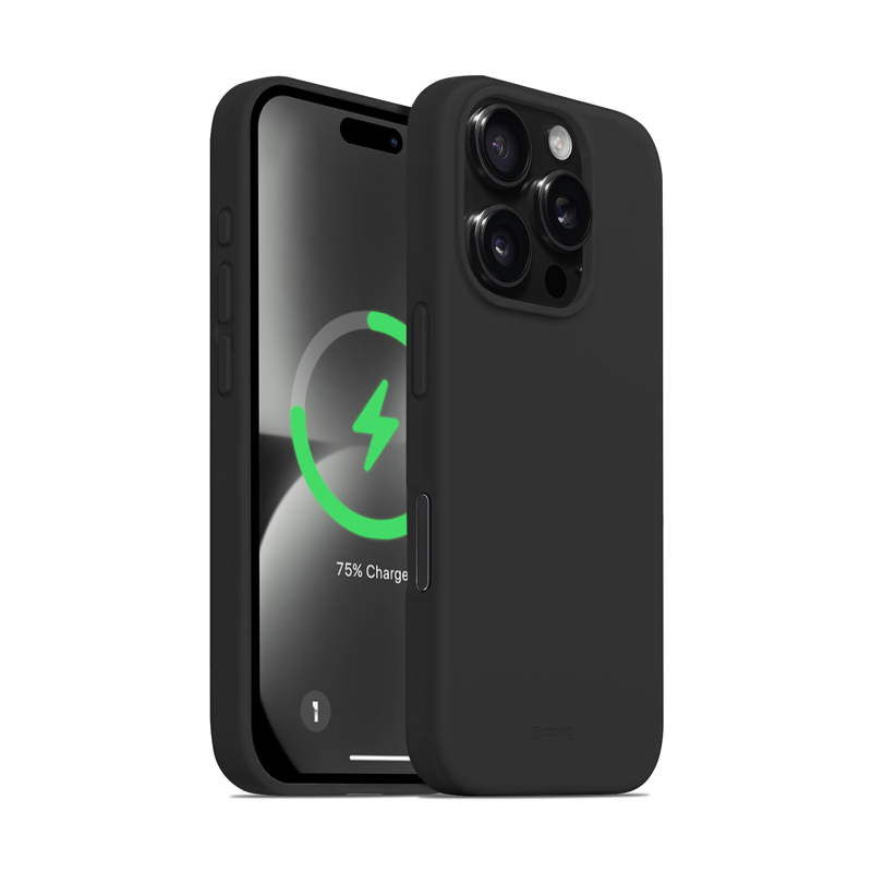 Oem Schwarz Crong Color Cover Magnetic - Iphone 16 Pro Magsafe Hülle (Schwarz)