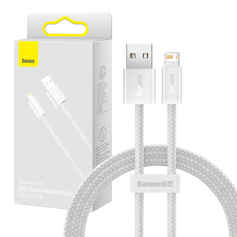 Oem Weiß Baseus Dynamisches Usb-Auf-Lightning-Kabel, 2,4 A, 1 M (Weiß)