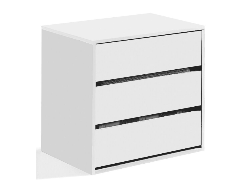 Caesaroo - Meuble De Rangement À Tiroirs Pour Armoire En Blanc 60x57x44