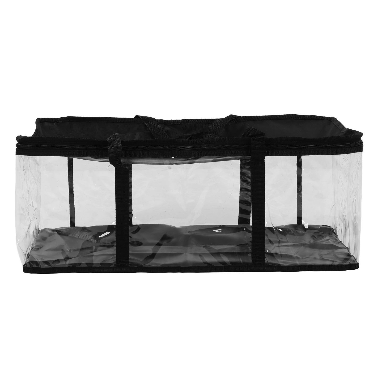 Pochette de rangement outils PVC transparente étanche, 64 x 32,5 x 25 cm, fermeture à glissière