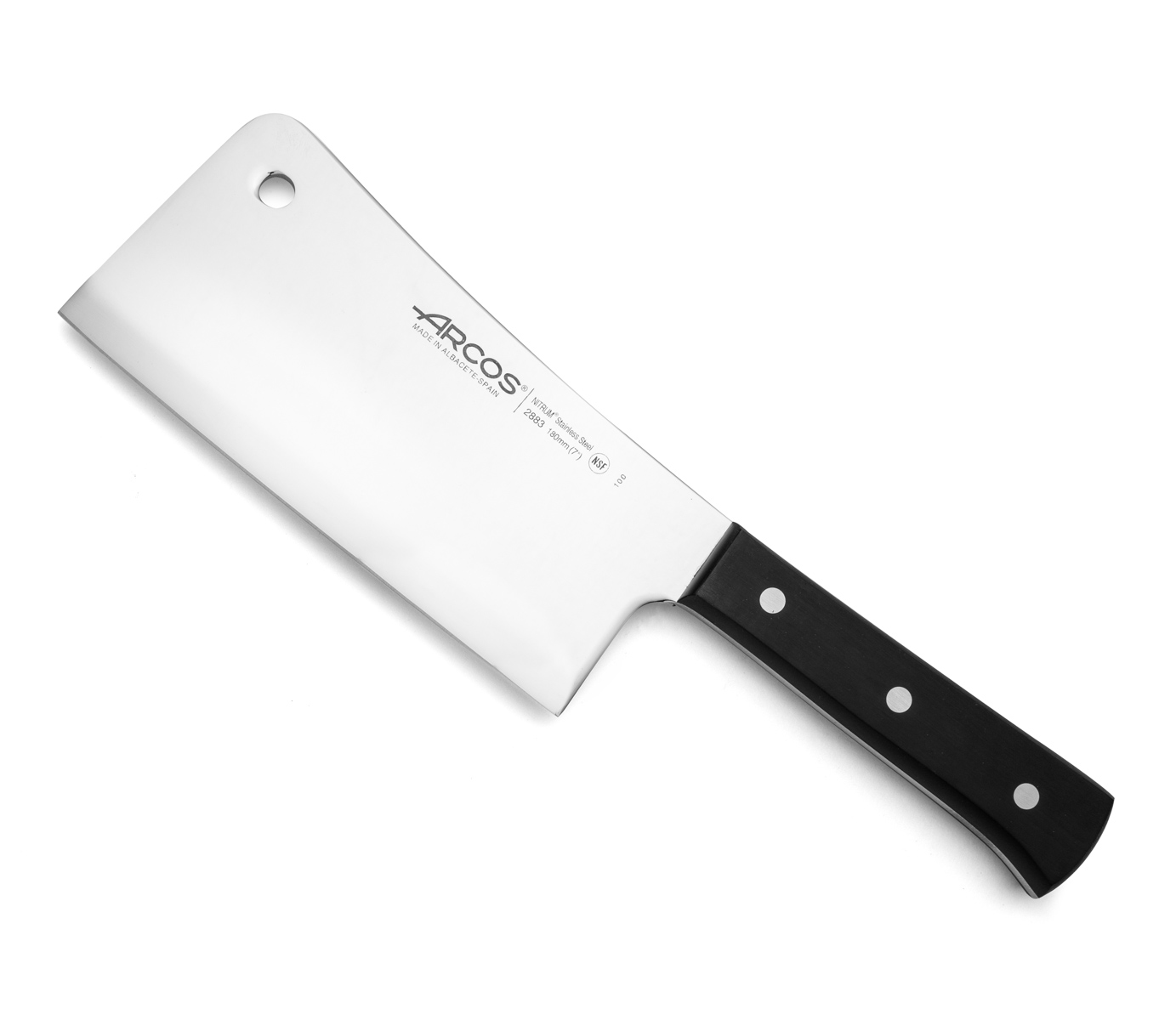 Arcos Universal Hackmesser Edelstahl Nitrum 180 mm | Griff aus Polyoxymethylen POM. Serie Universal. Farbe Schwarz. - Bild 2