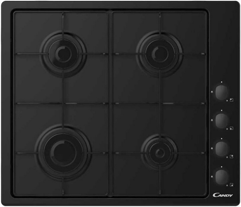 Candy Schwarz Einbau-Gaskochfeld Idea Chw6lbb 60 Cm Edelstahl 4 Zonen - Bild 2