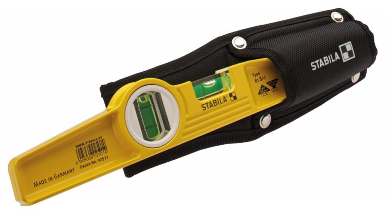 Stabila - Torpedo 81Sm 25 Cm Magnetic Base Bubble Level Mit Gürtelholster