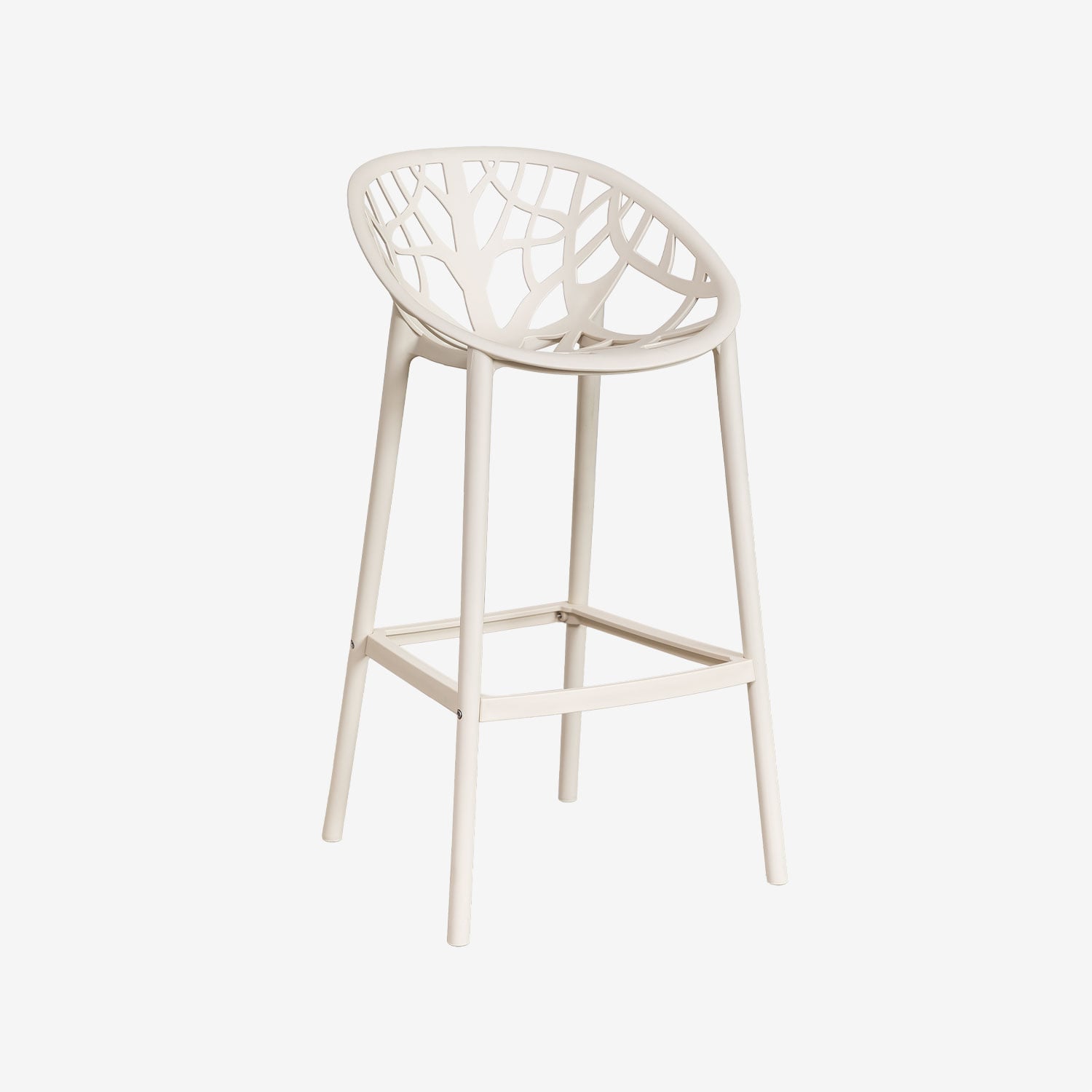 Sklum - Lot De 2 Tabourets Hauts Ores En Polypropylène Tapioca Beige