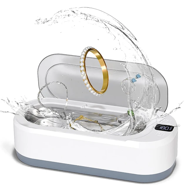 Nettoyeur à ultrasons 350 ml avec minuteur numérique, cuve en acier inoxydable 304, pour lunettes et bijoux