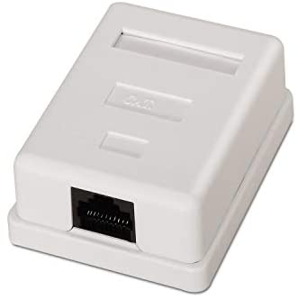 Aisens Weiß - Rj45 Cat.6 Utp Surface Rosette 1 Socket, White