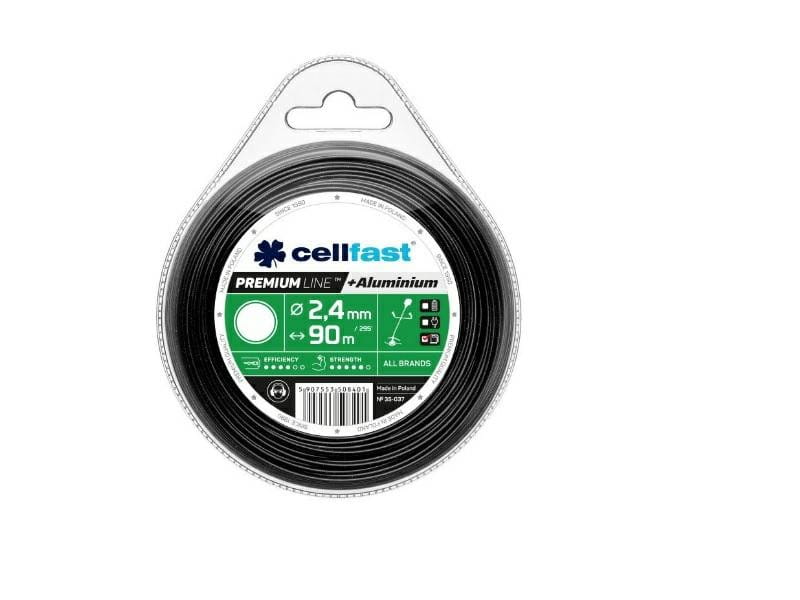 Cellfast , Zubehör Gartenmaschinen, Trimmerfaden Schneiden Rund Premium 2,4 Mm X 90 M, 35-037 (Rasentrimmer) - Bild 4