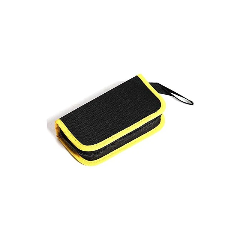 Sacoche à outils portable en toile Oxford, fermeture éclair, jaune, grand format