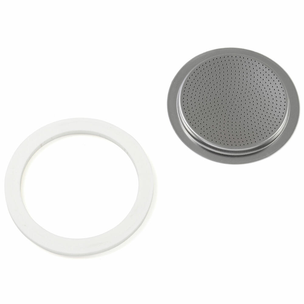 Joom Bialetti Silber Coffee Maker Accessories Gasket And Filter 1-2 Cups Silver - Bild 4
