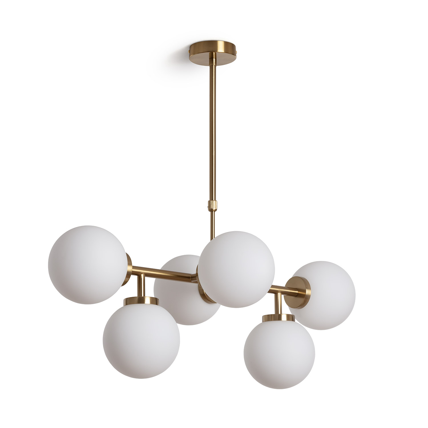 Efectoled - Suspension Métal Et Verre Lautrec Doré