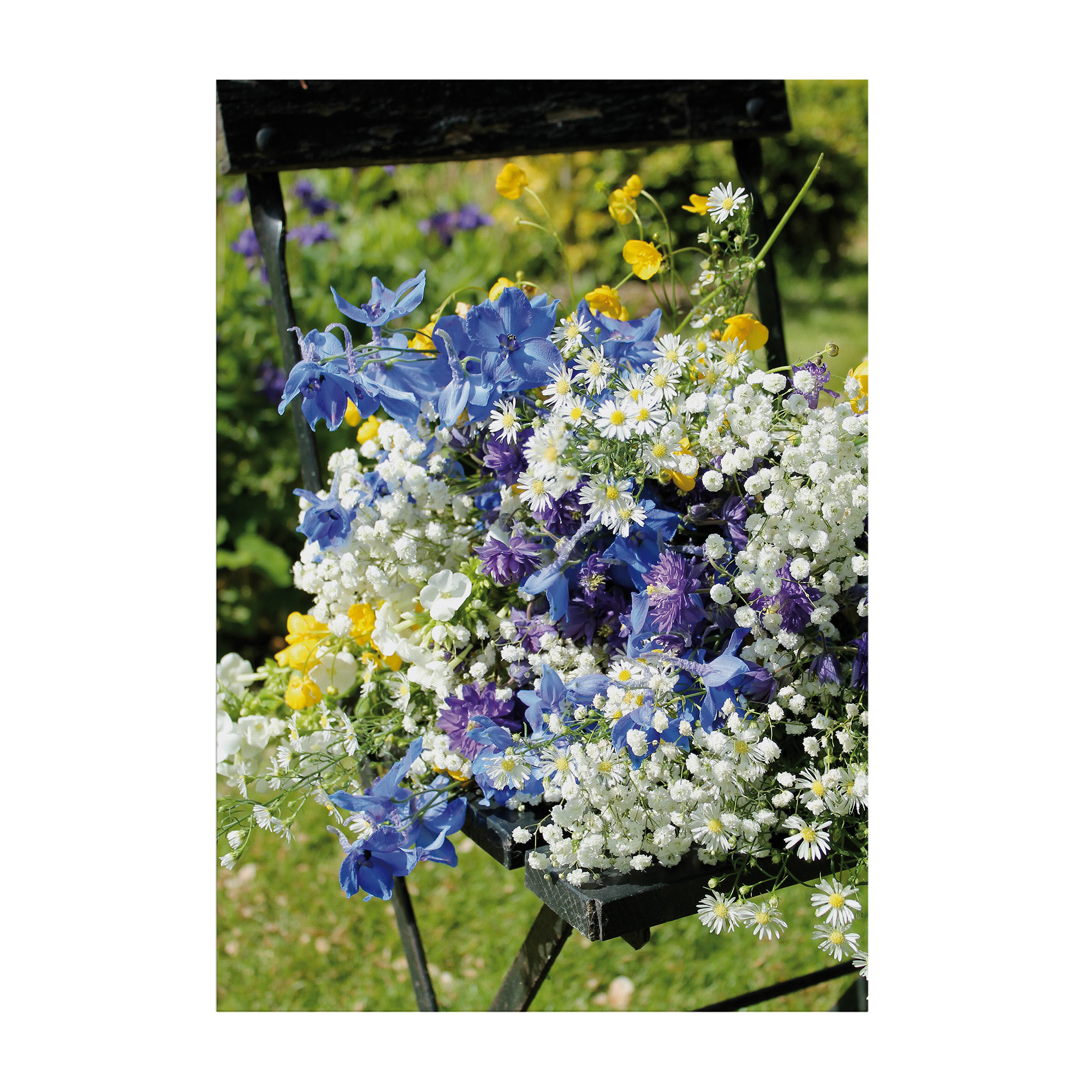Art For The Home Outdoor Leinwandbild Garten Wanddeko - Blumen - 70x50cm