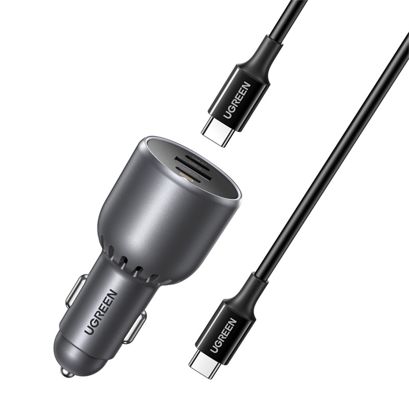 Ugreen Ladegerät - Ec705 Netzadapter Auto-Ladegerät, Usb + 2X Usb-C, 130 W + 1 M 5 A Kabel - Bild 4
