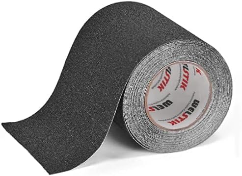 Bande antidérapante adhésive noire 10 cm x 5 m, forte adhérence, pour escaliers et sols