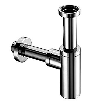 Schell Design-Siphon EDITION Messing, verchromt