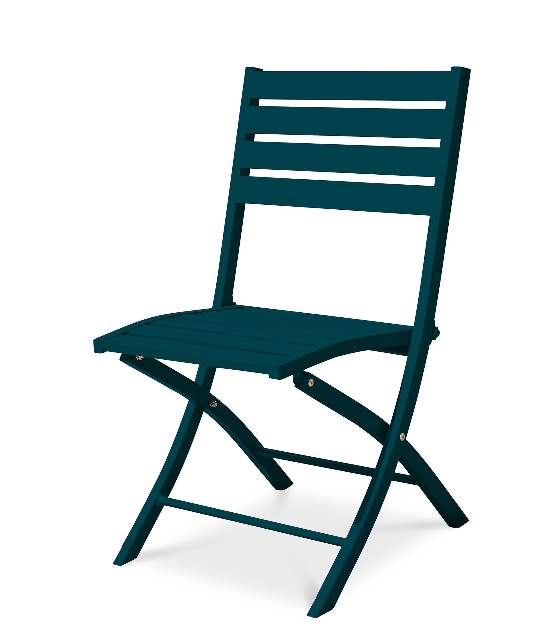 Citygarden - Marius - Chaise De Jardin Pliante En Aluminium Bleu Canard