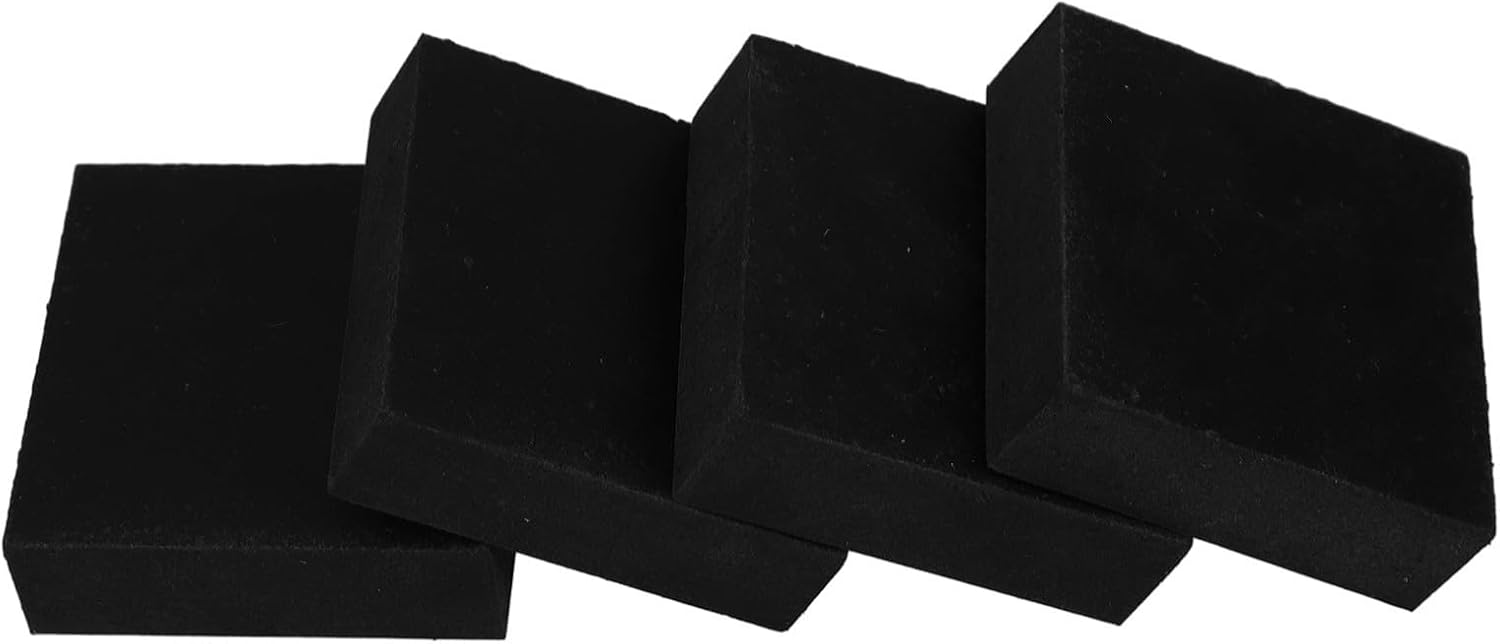 Blocs antidérapants en caoutchouc noir pour protection de sol, lot de 4