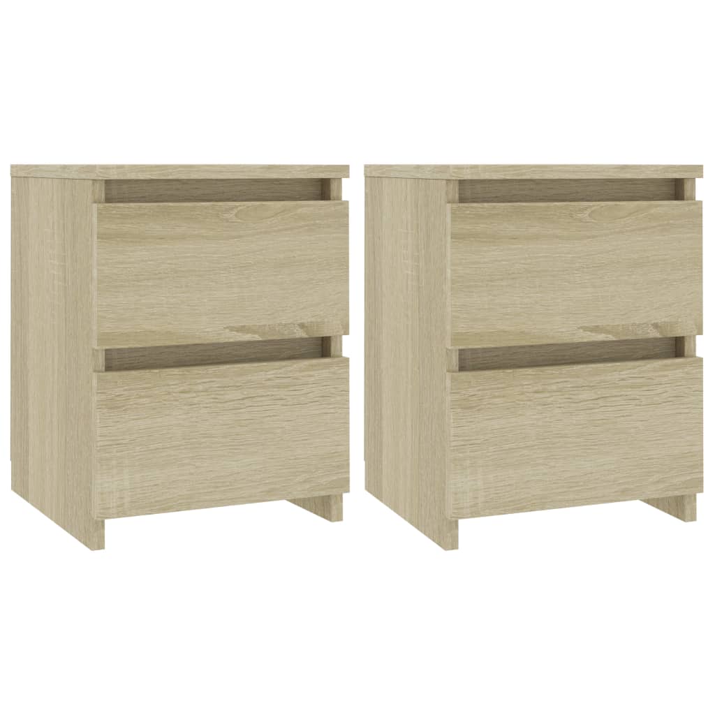 Décoshop26 - Lot De 2 Tables De Chevet Avec Deux Tiroirs 30 X 30 X 40