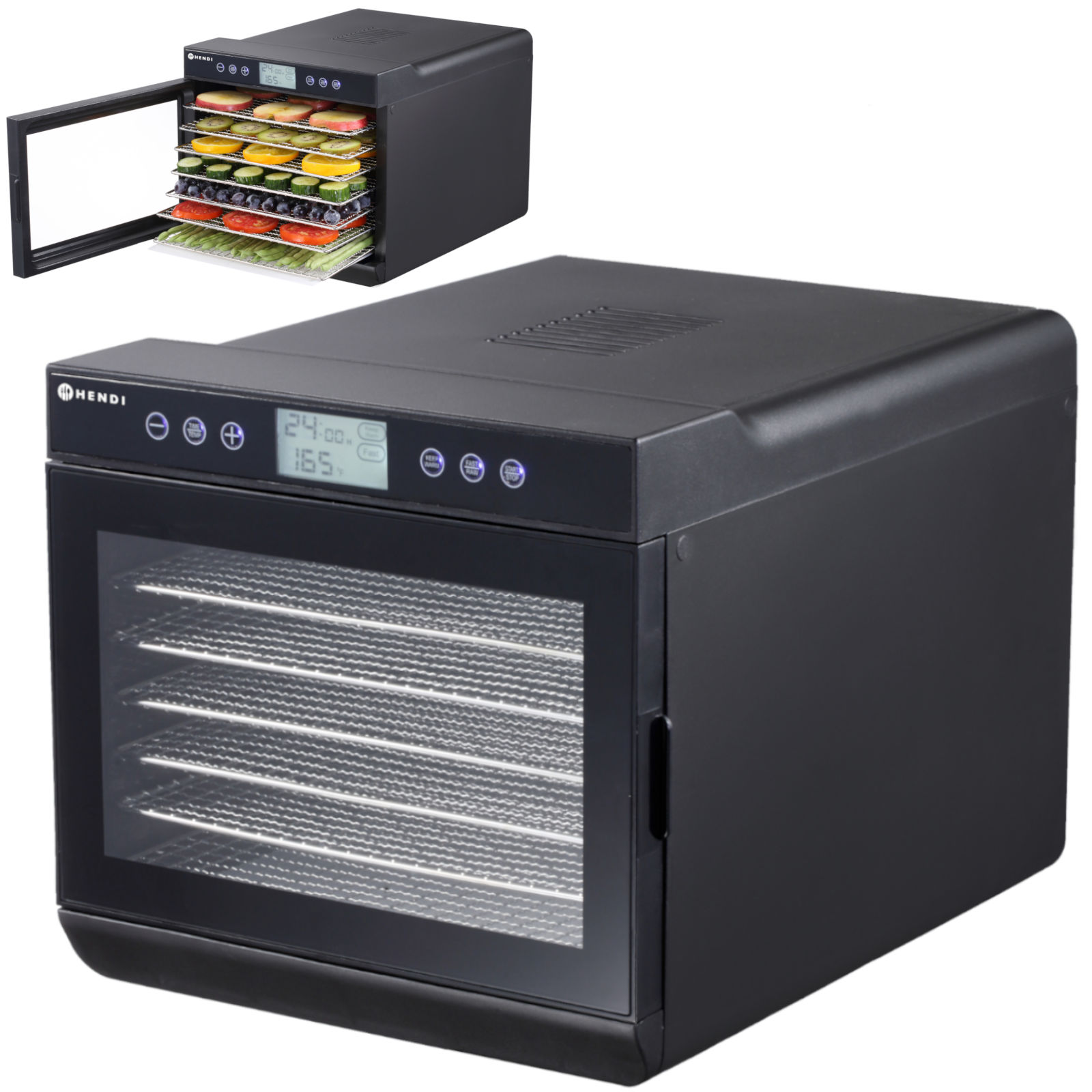 HENDI Dörrautomat 230V/500W Schwarz 10 Einsätze Edelstahl - Image 4