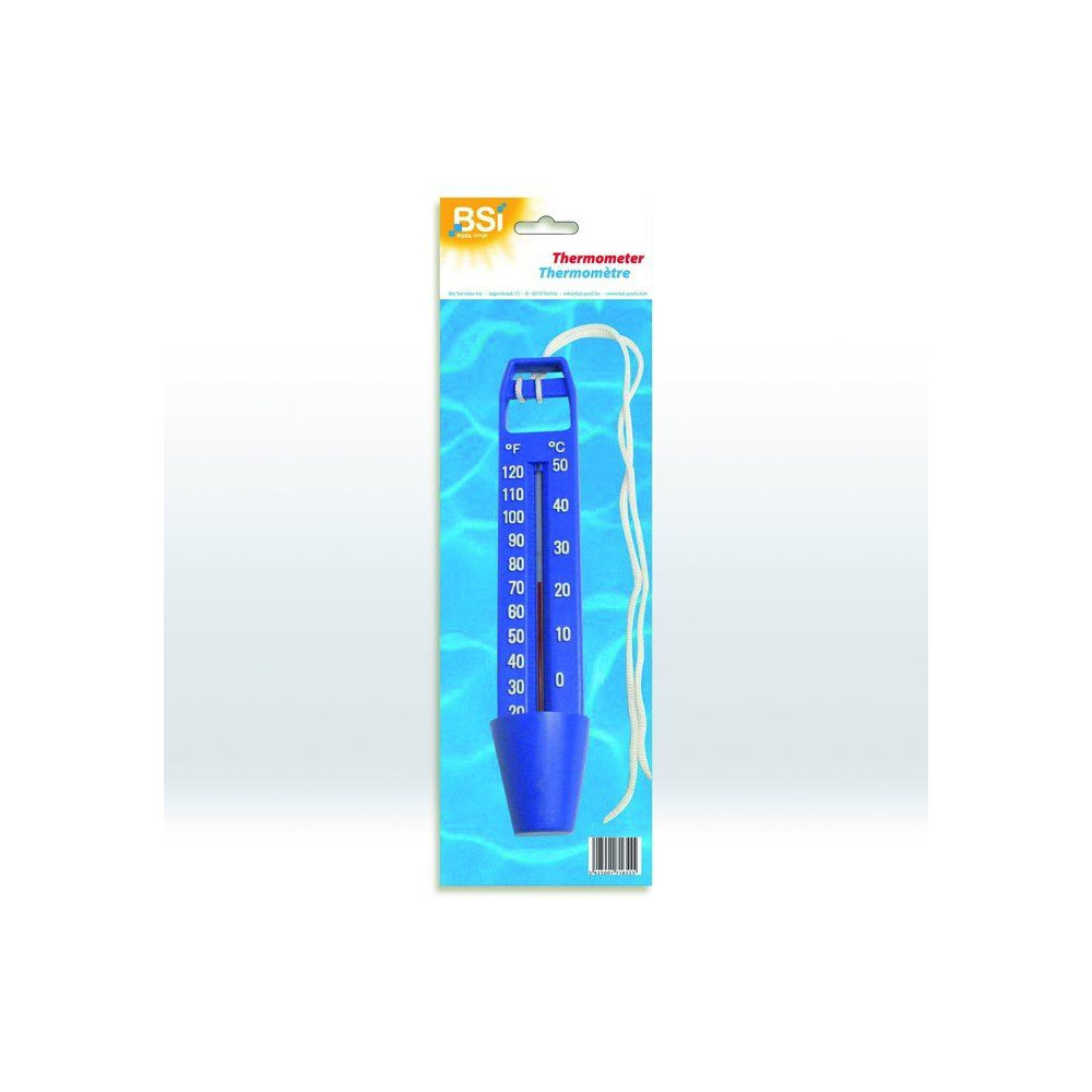 Schwimmbadthermometer - Bsi - Thermometer 26 Cm - Wasserdicht - Schwimmend Oder Hängend - Einfache Ablesung