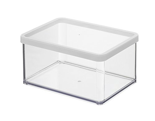 Rotho Transparent - Loft 11610 Rechteckiger Spender 2,25 L Weiß