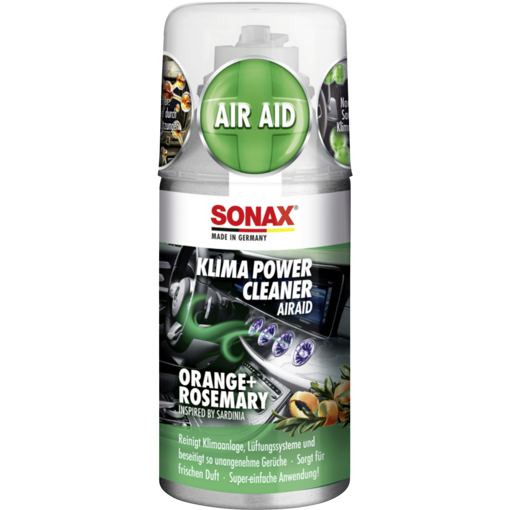 SONAX KlimaPowerCleaner AirAid Orange+Rosemary 100 ml Klimaanlagenreiniger Auto - Image 3